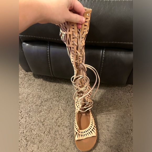 Jeffrey Campbell Tan Gladiator Sandals - Picture 2 of 6
